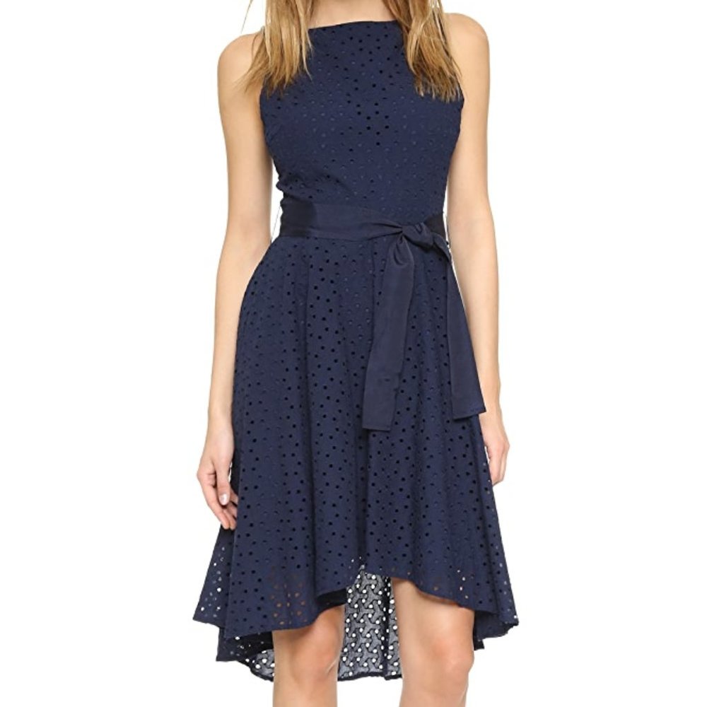 BB DAKOTA Lilyana Eyelet Sleeveless Hi-Lo Dress 6